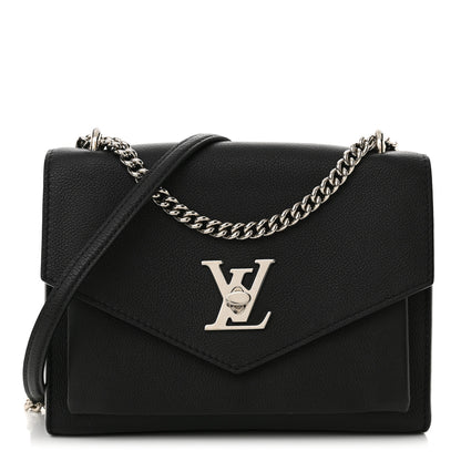Louis Vuitton Soft Calfskin Mylockme Chain Bag BB Black 1 of 10
