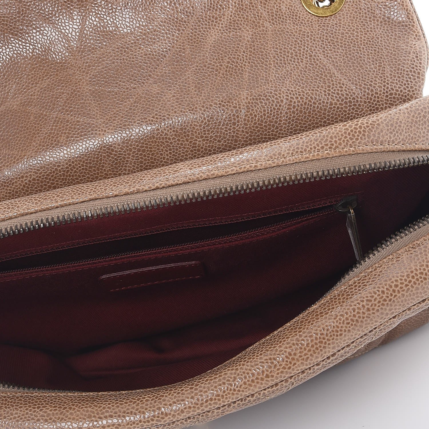 Chanel Crumpled Caviar Quilted Large Shiva Flap Brown 5 of 9
