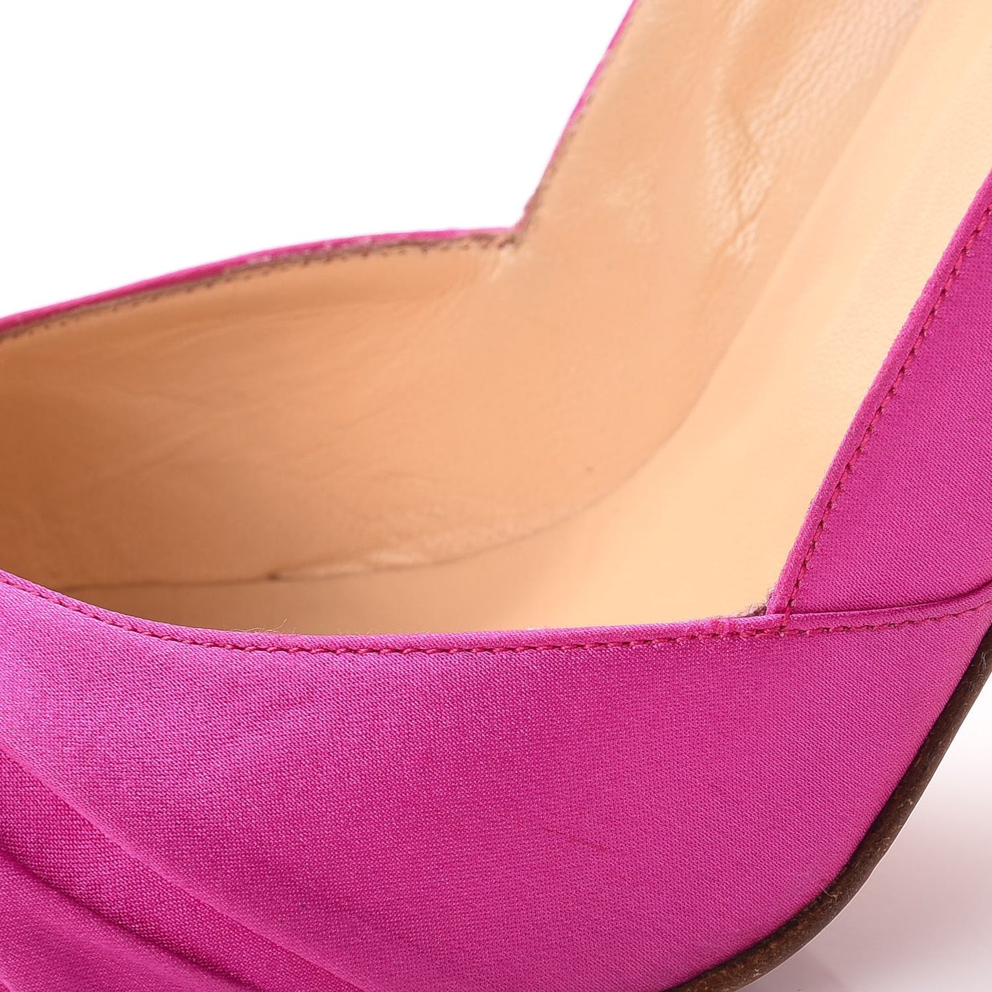 Satin Knotted Pumps 39.5 Pink