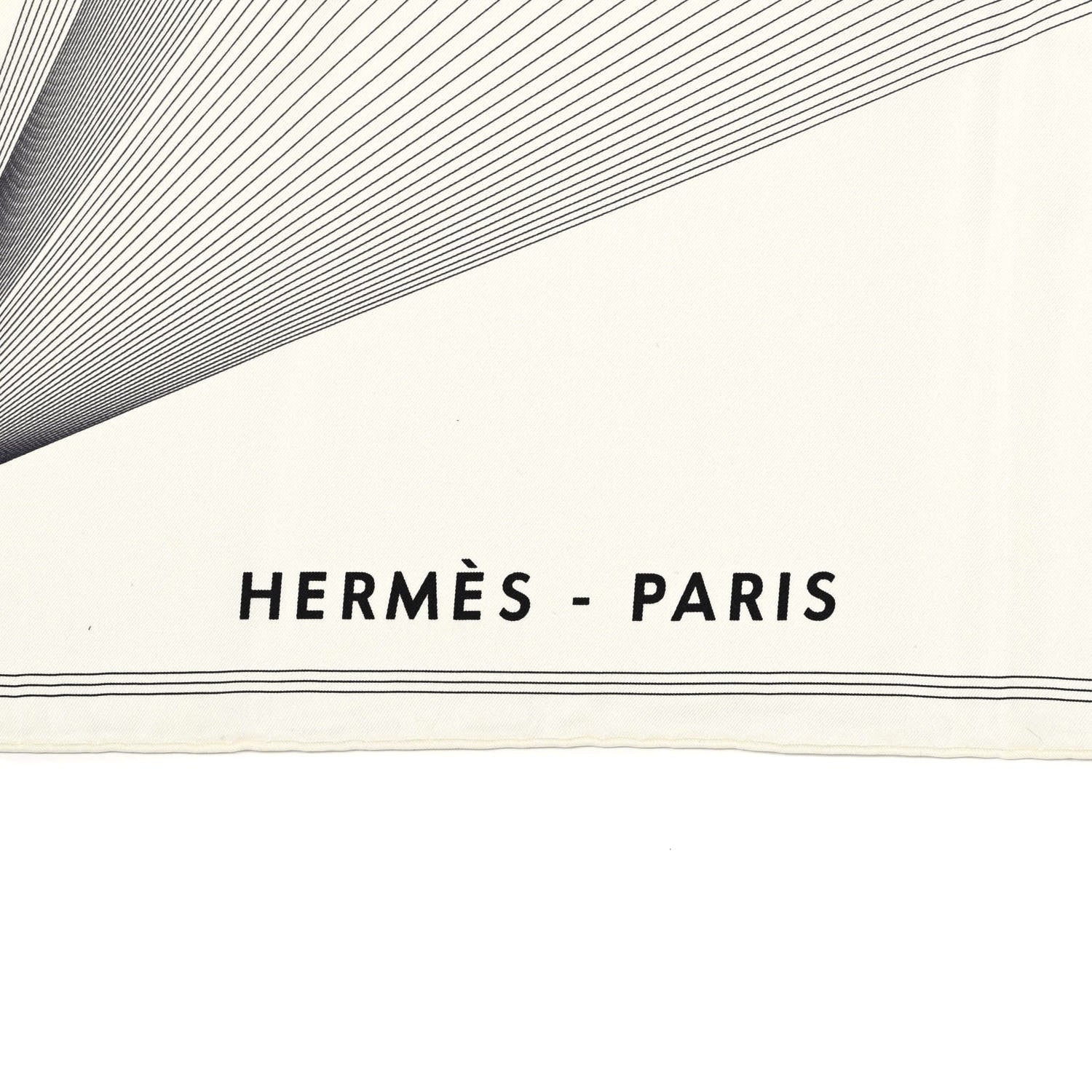 Hermes Silk Hiver H En Fil Scarf 140 White Anthracite 4 of 5