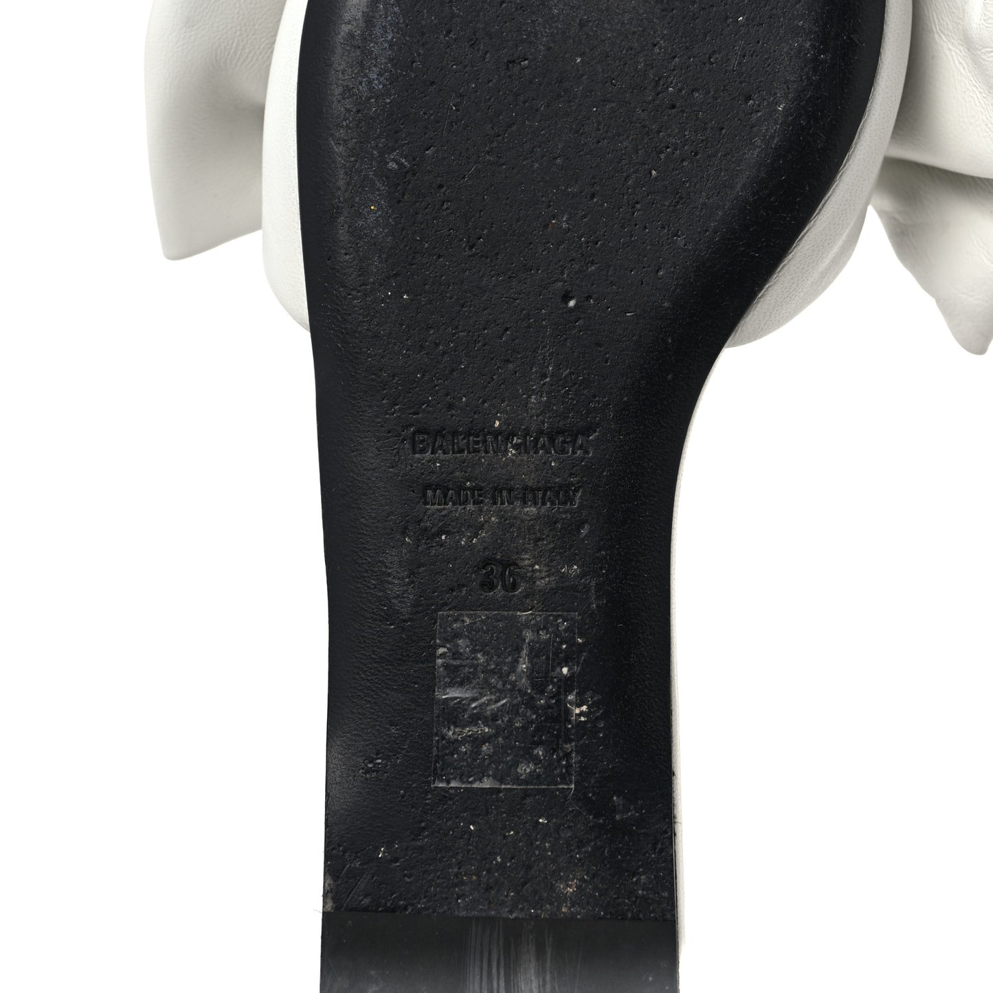 Smooth Nappa Square Knife Bow Mules 36 White