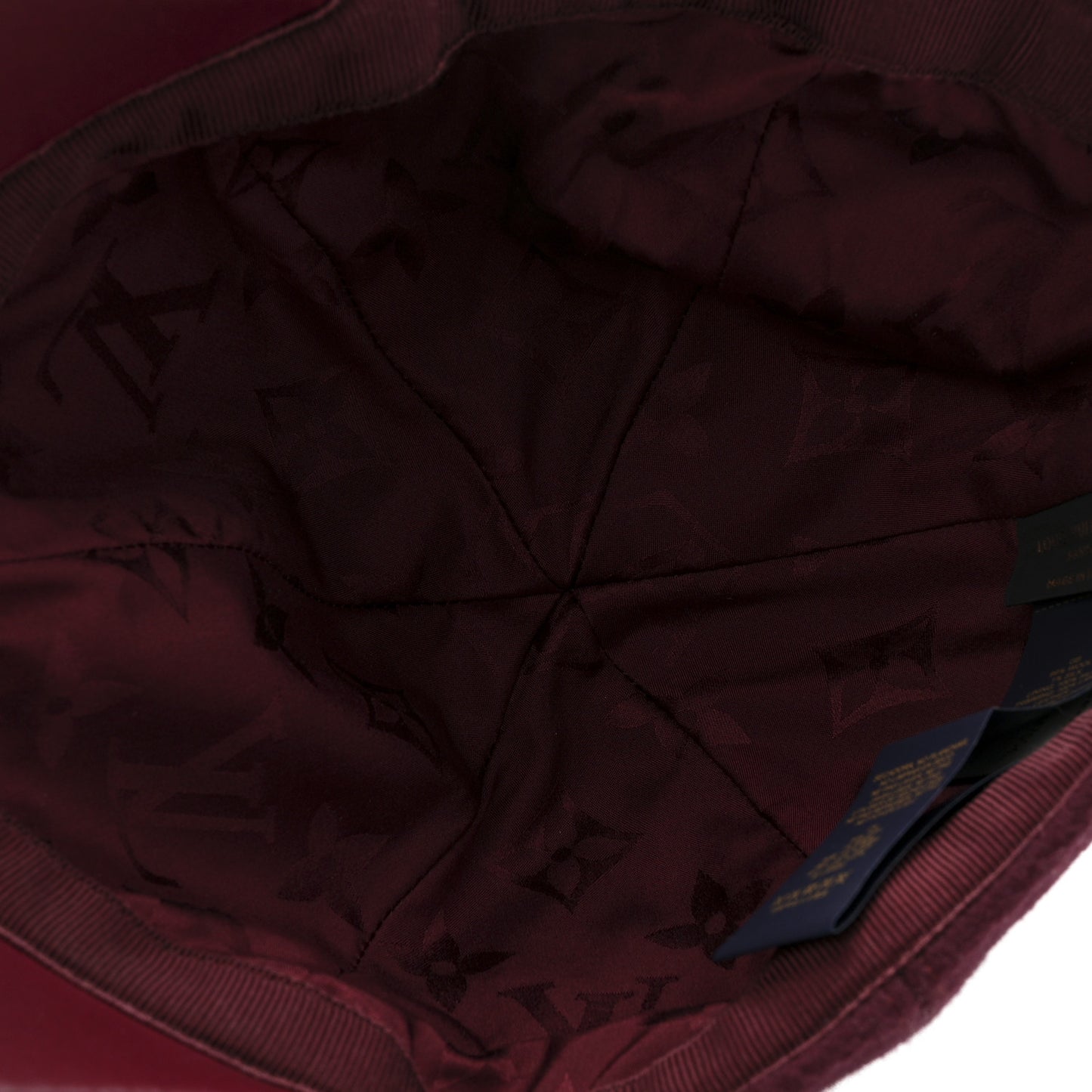 Wool Silk Monogram Endless Cap L Bordeaux