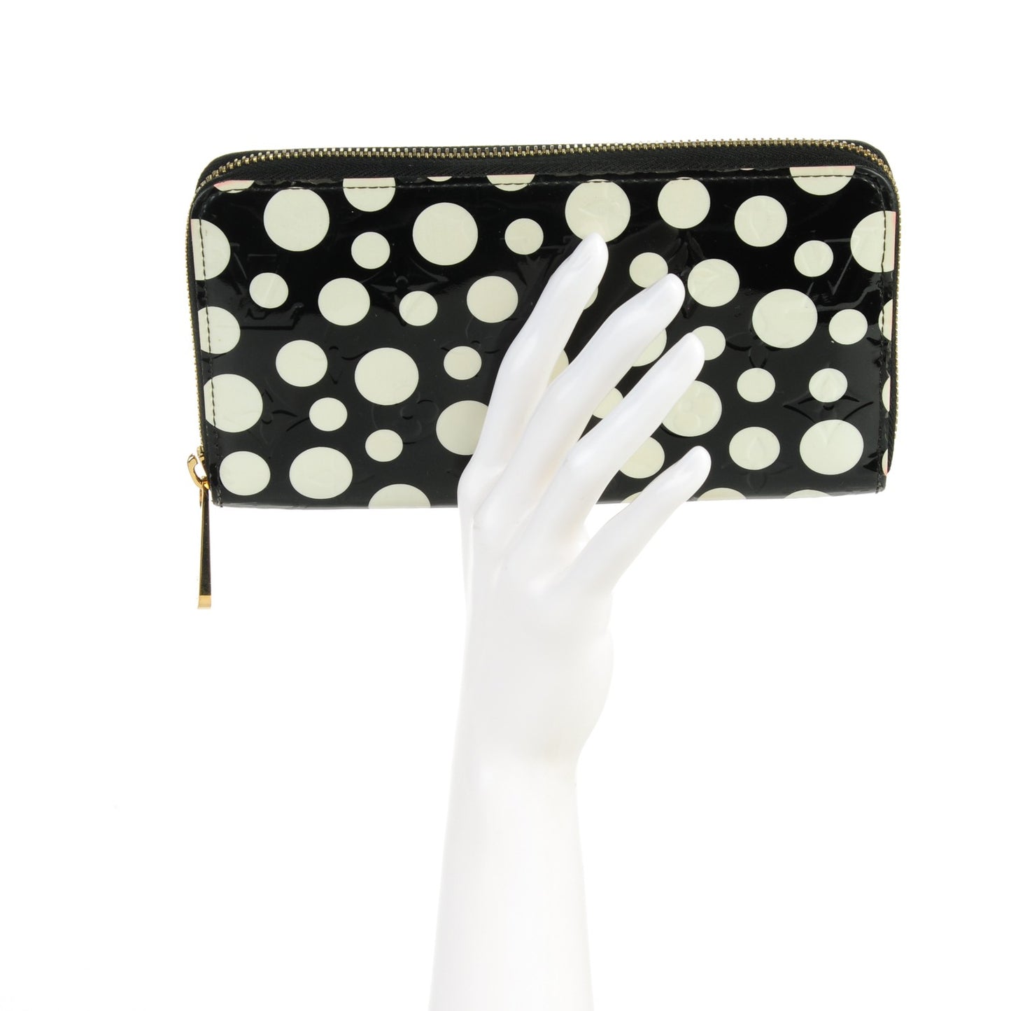 Vernis Kusama Infinity Dots Zippy Wallet Black