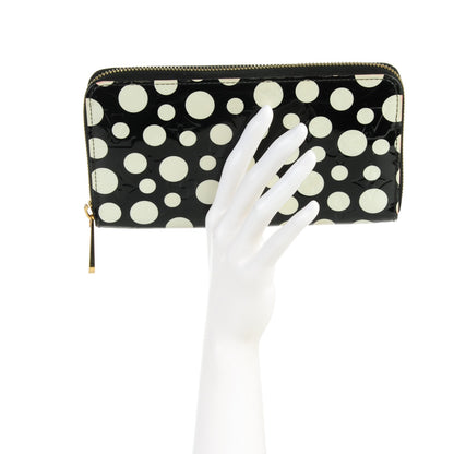 Louis Vuitton Vernis Kusama Infinity Dots Zippy Wallet Black 2 of 11