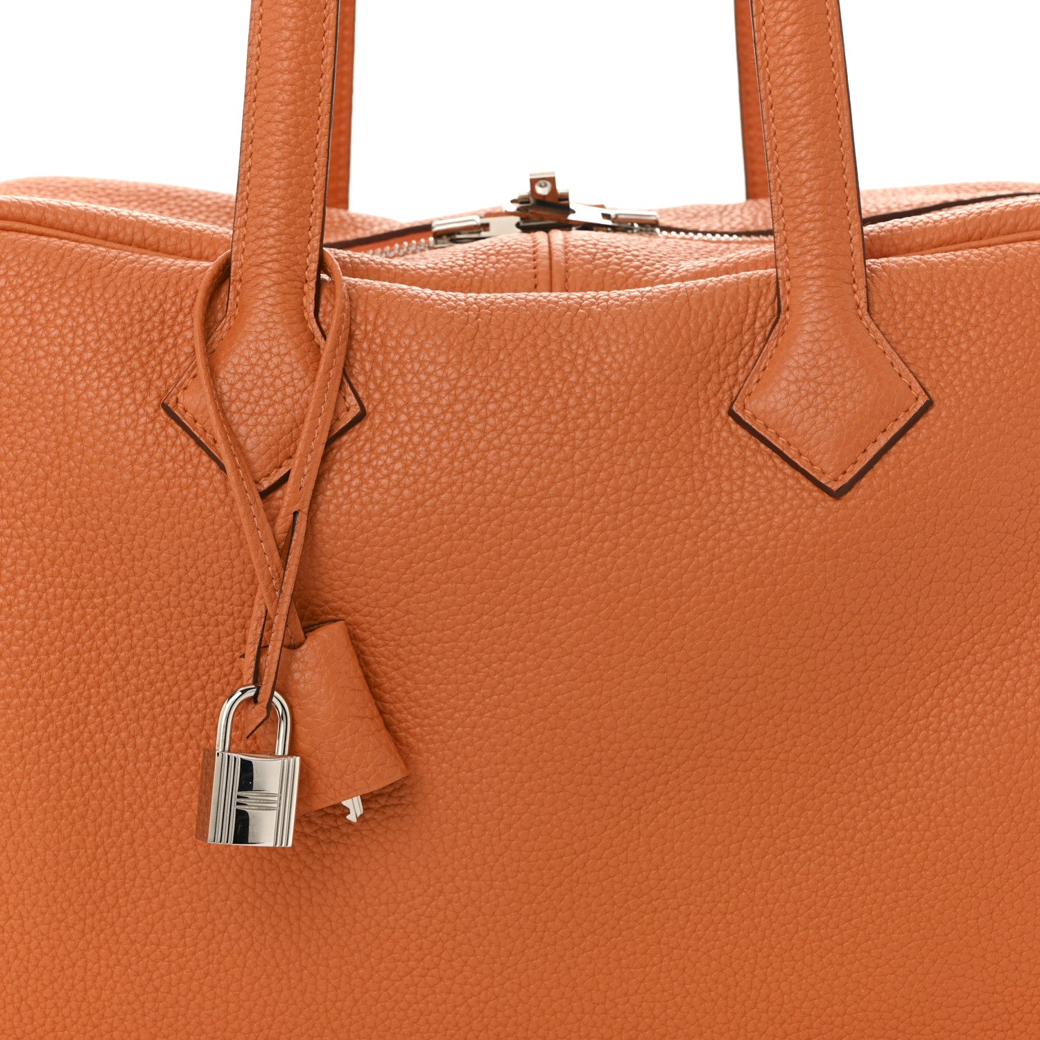 Hermes Taurillon Clemence Victoria II 35 Orange 8 of 10