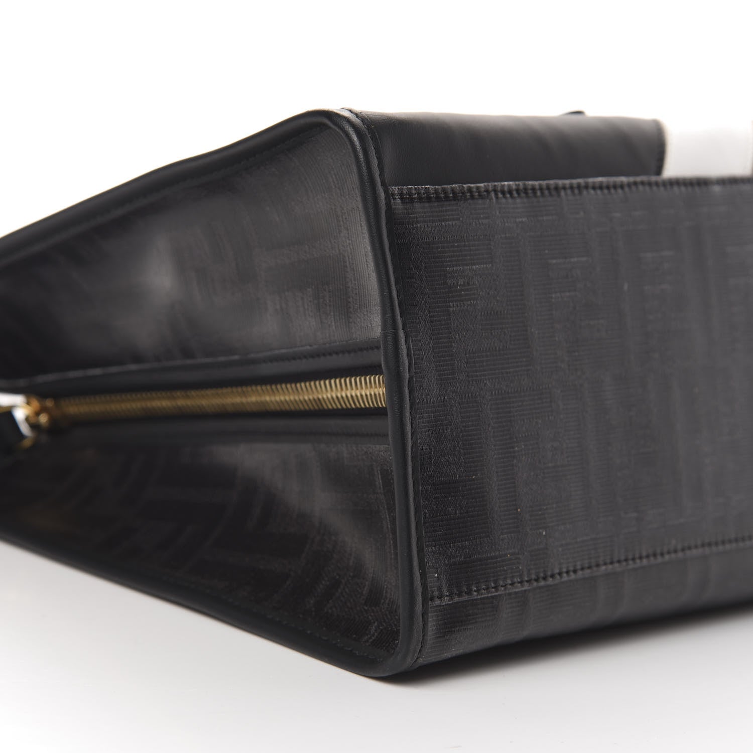 Fendi X FILA Glazed Fabric FF 1974 Mania Medium Peekaboo Defender Cover Black White 9 of 11