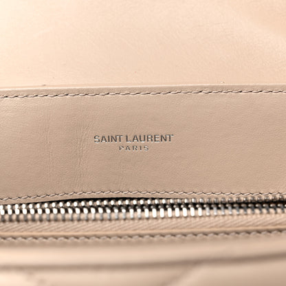 Saint Laurent Calfskin Y Quilted Monogram Small Loulou Chain Satchel Dark Beige 6 of 11