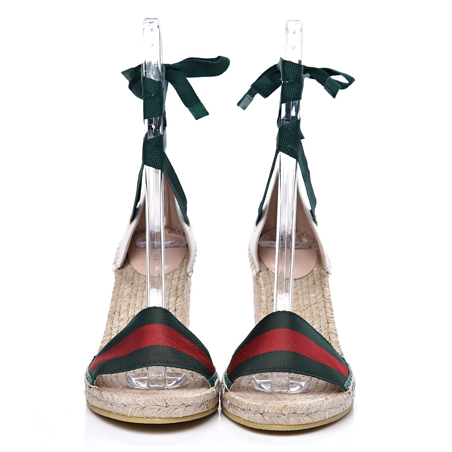 Canvas Malaga Kid Web Ankle Wrap Espadrille Wedge Sandals 39.5 Green Red Mystic White Emerald