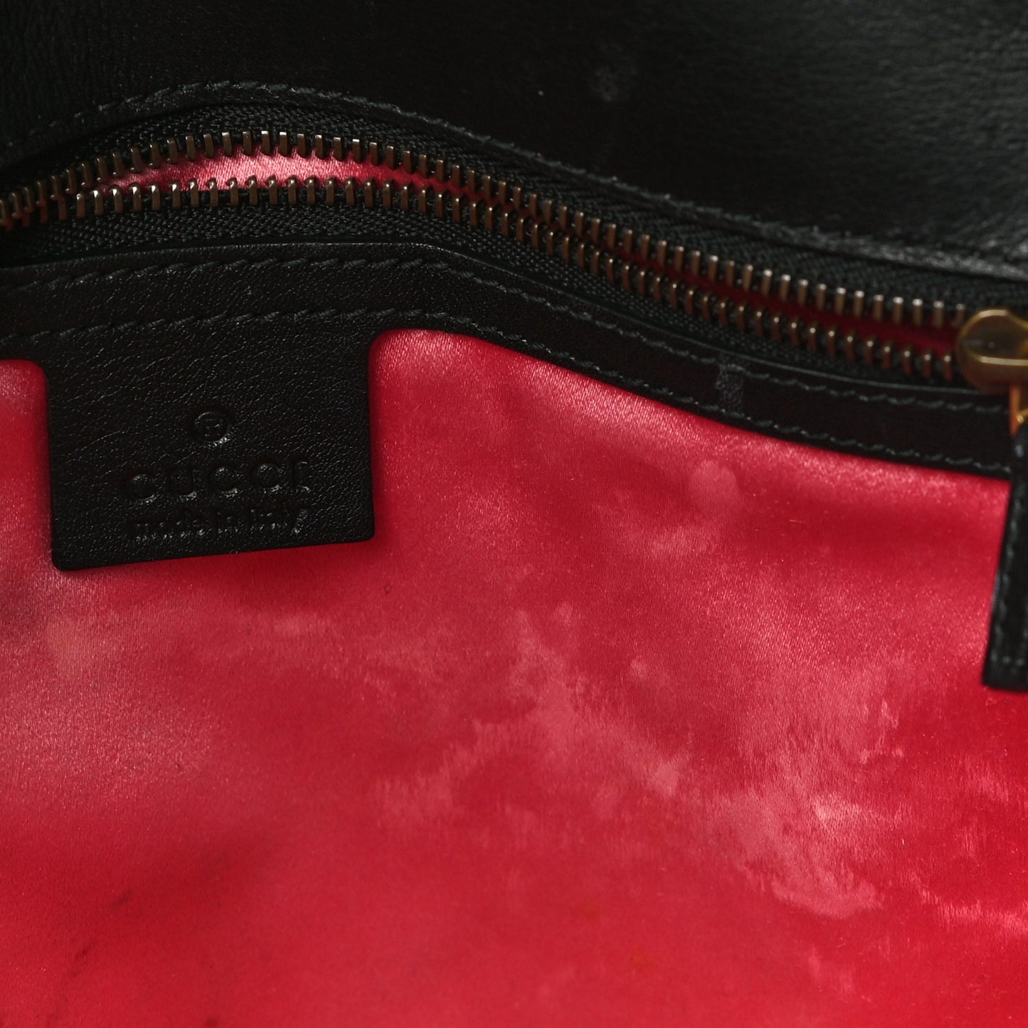 Velvet Matelasse Medium GG Marmont Shoulder Bag Black