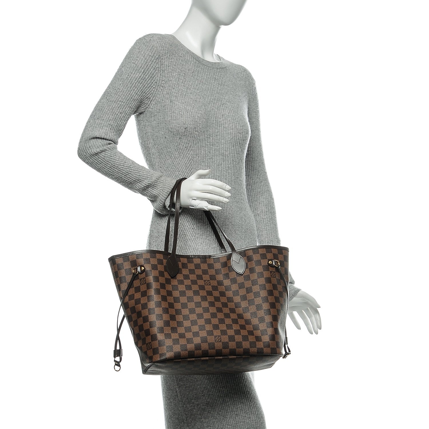 Louis Vuitton Damier Ebene Neo Neverfull MM Rose Ballerine 2 of 7