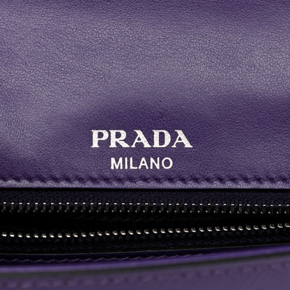 Prada Saffiano Vernice Sound Flap Chain Crossbody Bag Viola 5 of 11