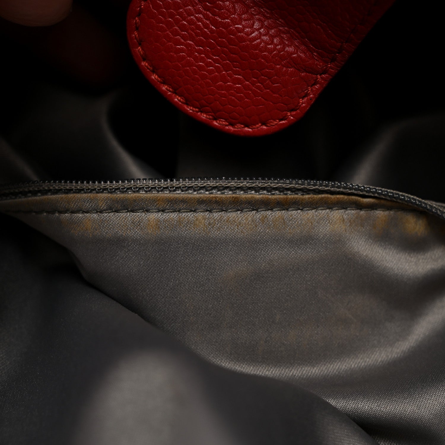 Chanel Caviar Quilted Vertical Grand Shopping Tote GST Red 11 of 11