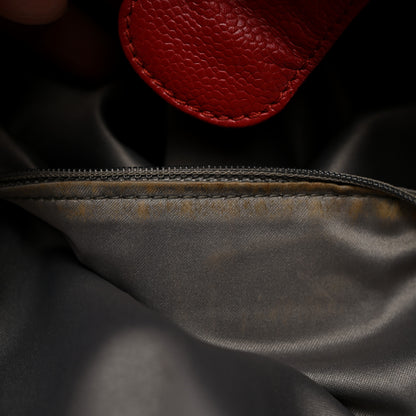 Chanel Caviar Quilted Vertical Grand Shopping Tote GST Red 11 of 11