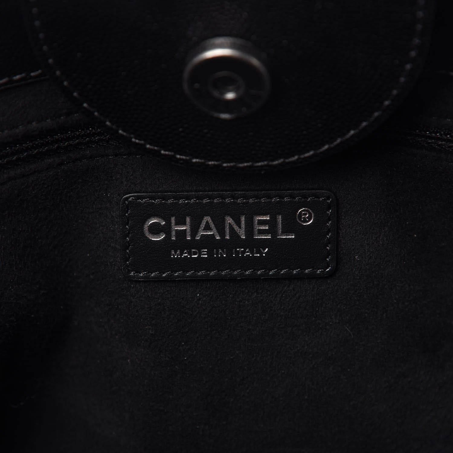 Chanel Caviar Small Studded Deauville Tote Black 8 of 10