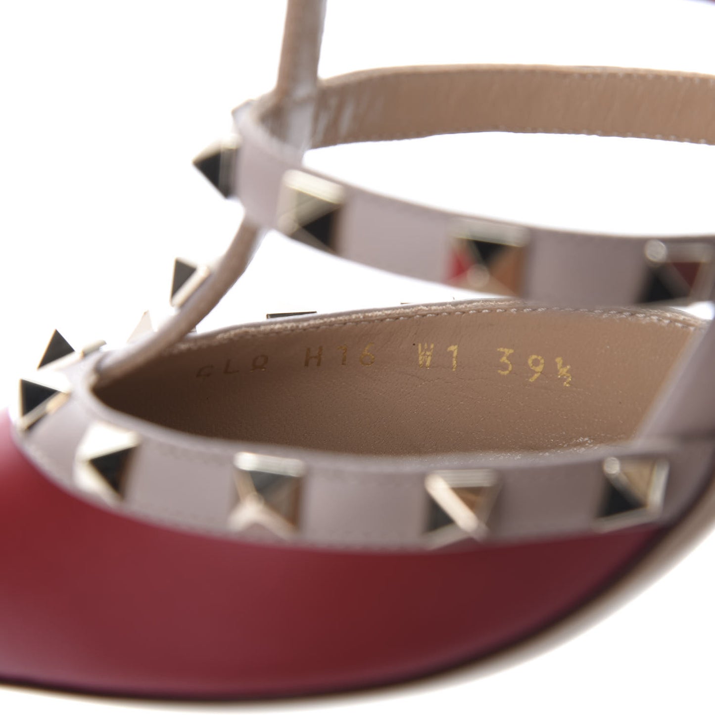 Calfskin Rockstud 90mm Cage Mules 39.5 Rosso Valentino Poudre
