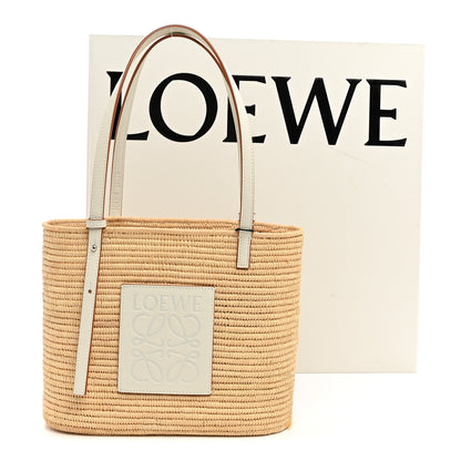 Loewe Raffia Square Small Basket Tote Bag Natural White 12 of 12