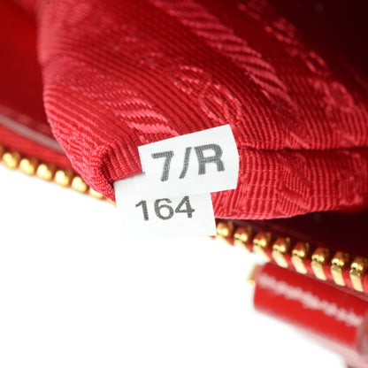 Prada Saffiano Vernice Mini Promenade Tote Rosso 11 of 12