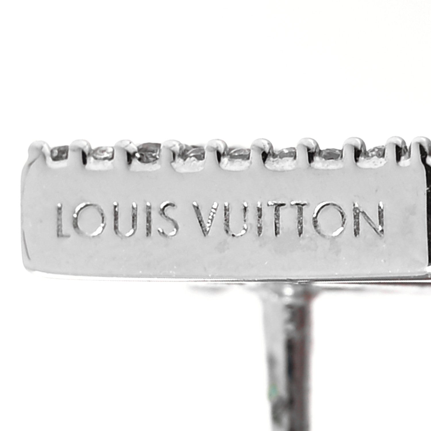 Louis Vuitton Crystal LV Iconic Earrings Silver 4 of 5