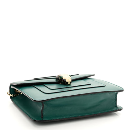 Bulgari Calfskin Small Serpenti Forever Snake Strap Crossbody Bag Emerald Green 5 of 11