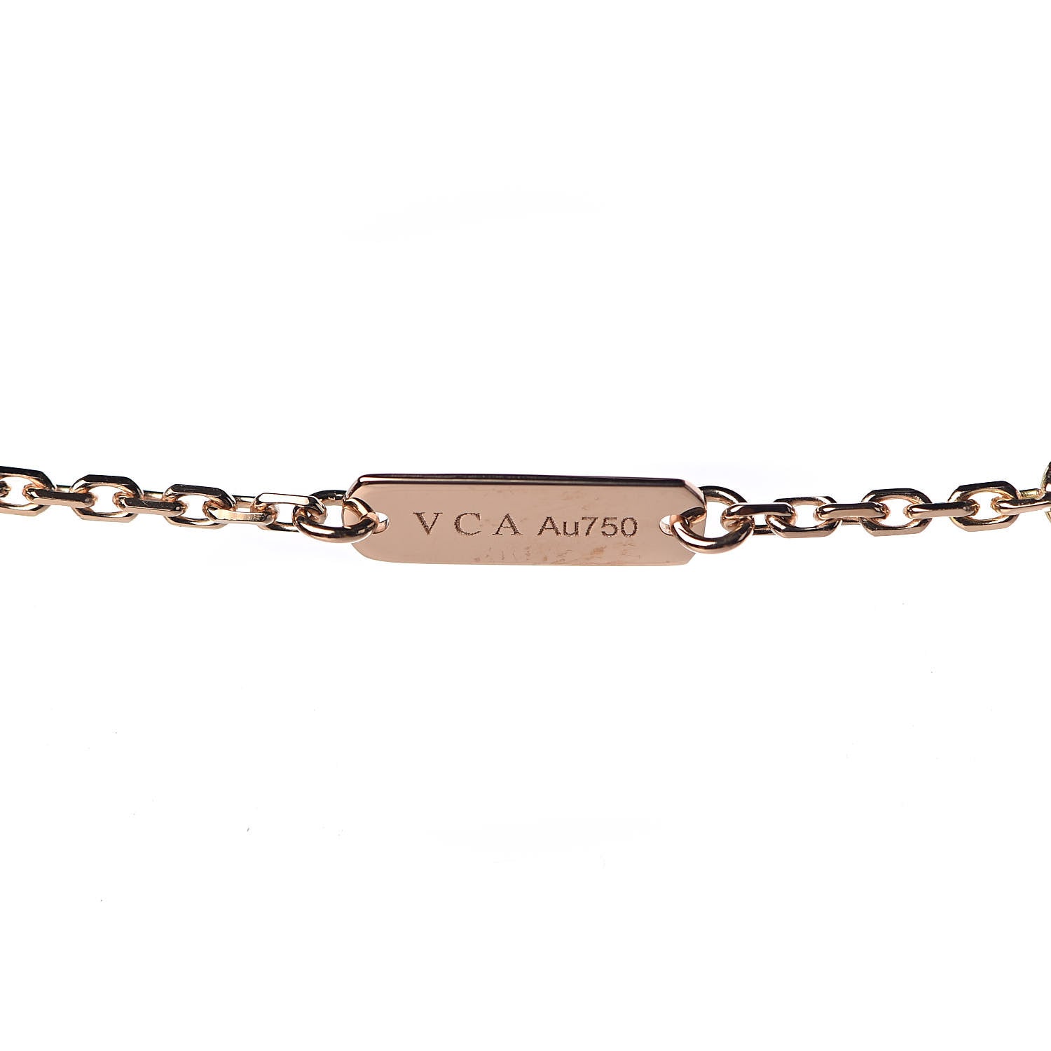 Van Cleef & Arpels 18K Rose Gold Diamond Black Onyx Vintage Alhambra Pendant Necklace 7 of 8