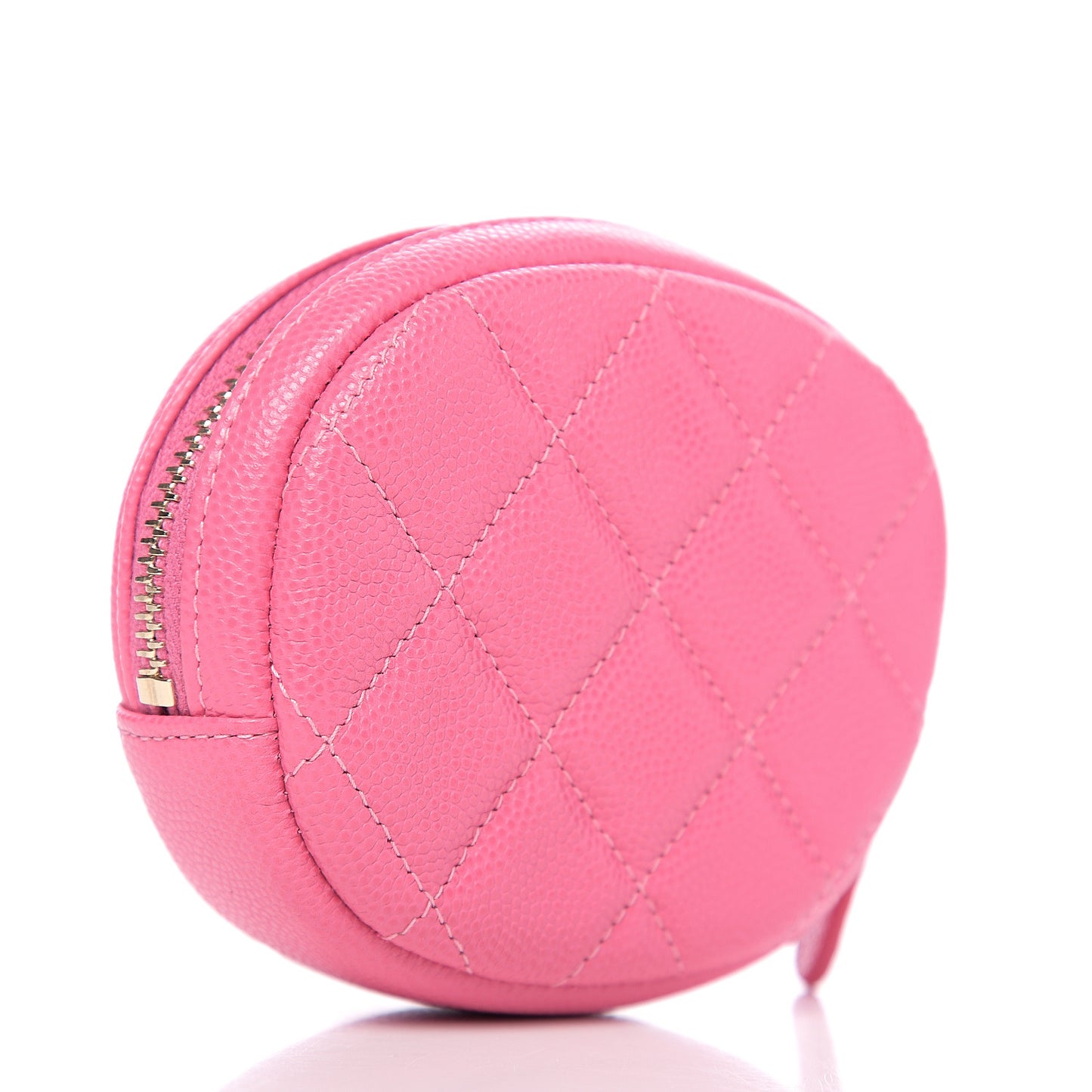 Caviar Quilted Zip Around Classic Coin Purse Pink