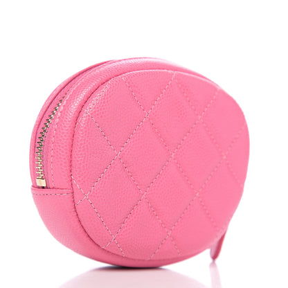 Chanel Caviar Quilted Zip Around Classic Coin Purse Pink 2 of 6