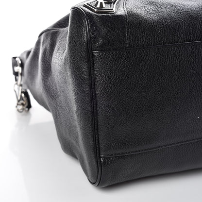 Balenciaga Chevre Silver Metallic Edge Hardware Velo Black 5 of 12