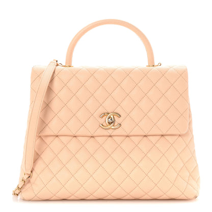 Chanel Caviar Quilted Large Coco Handle Flap Beige 1 of 10
