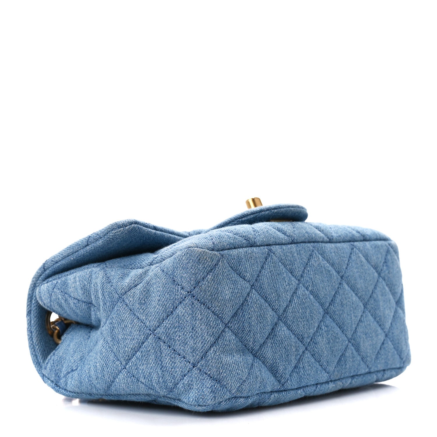Chanel Denim Quilted Mini Pearl Crush Flap Blue 4 of 11