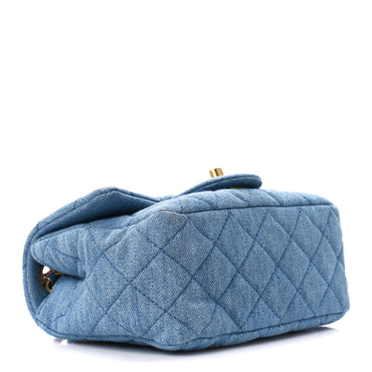 Chanel Denim Quilted Mini Pearl Crush Flap Blue 4 of 11