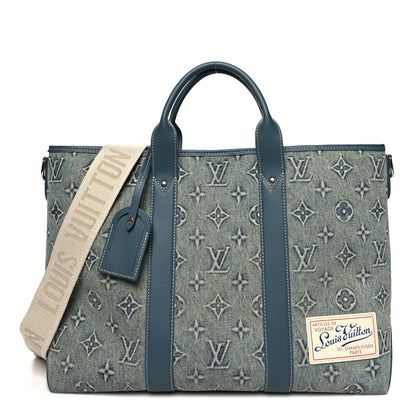 Louis Vuitton Monogram Washed Denim Weekend Tote NM 1 of 9