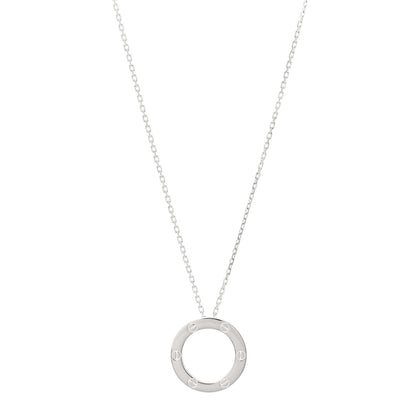 Cartier 18K White Gold LOVE Pendant Necklace 1 of 7