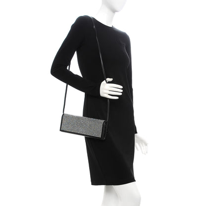 Saint Laurent Glossed Calfskin Crystal Fetiche Clutch Nero Black 2 of 7