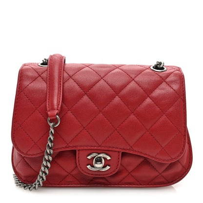 Chanel Goatskin Quilted Small Natural CC Flap Red 1 of 11