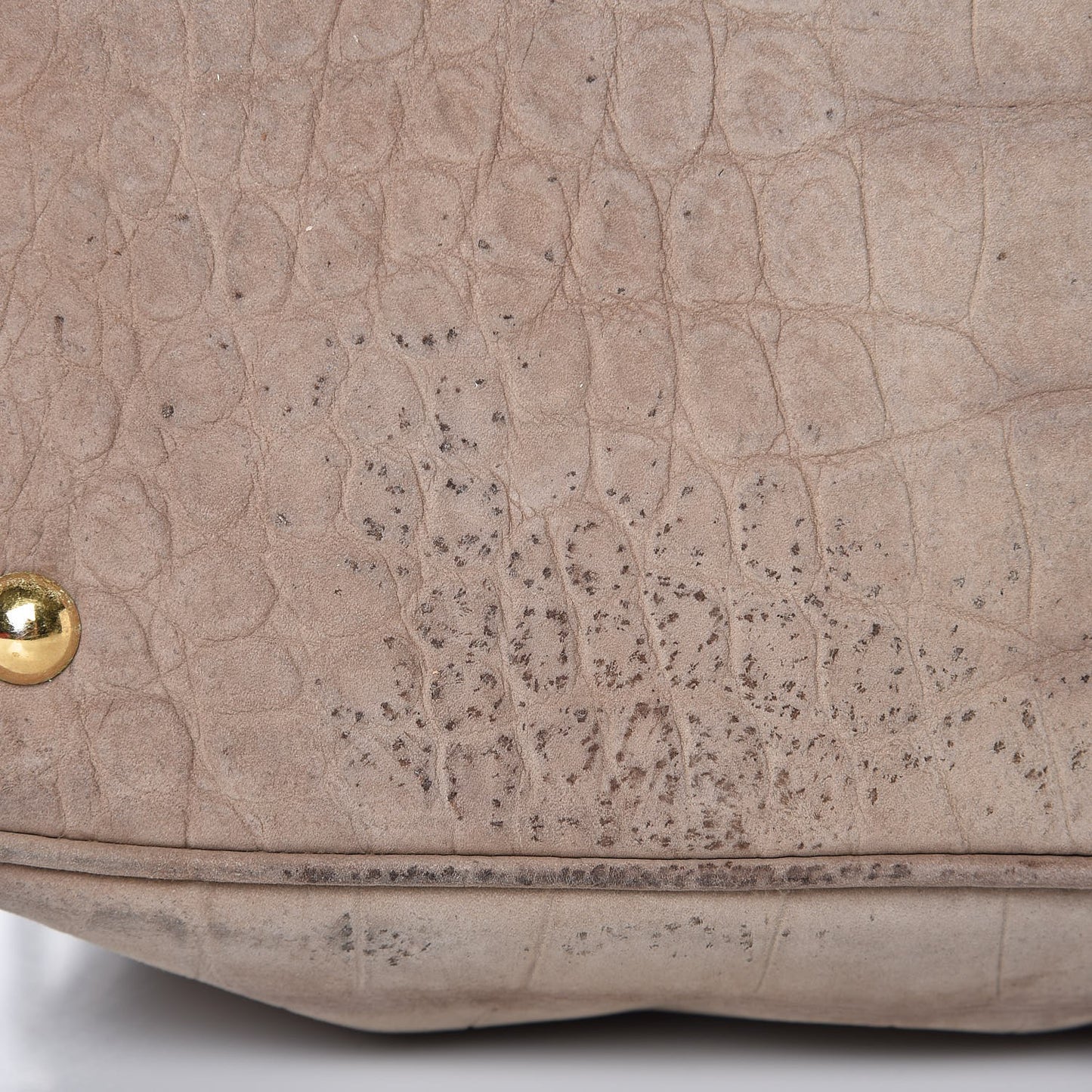 Nubuck Croc Embossed Oversized Muse Beige