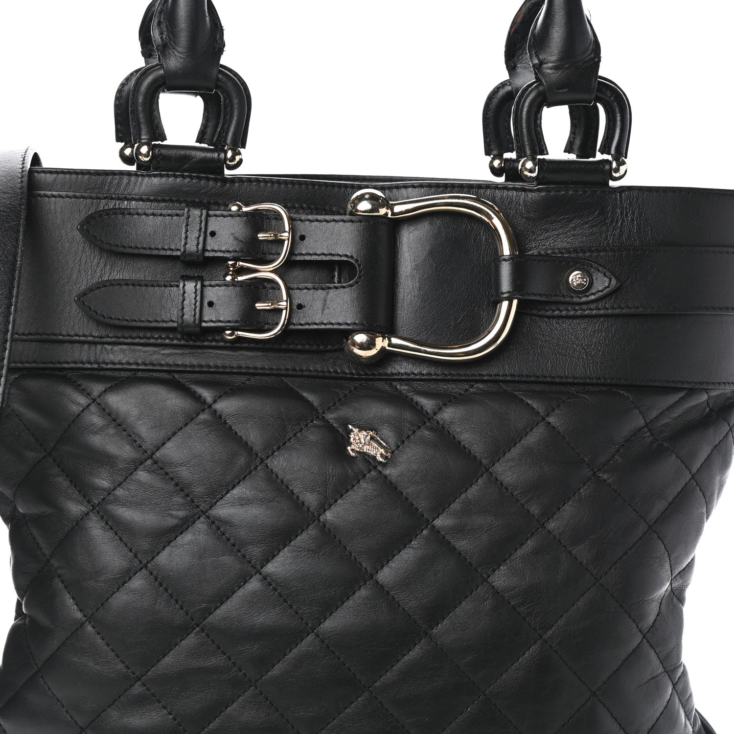 Burberry Calfskin Quilted Crossbody Bag Black 7 of 9