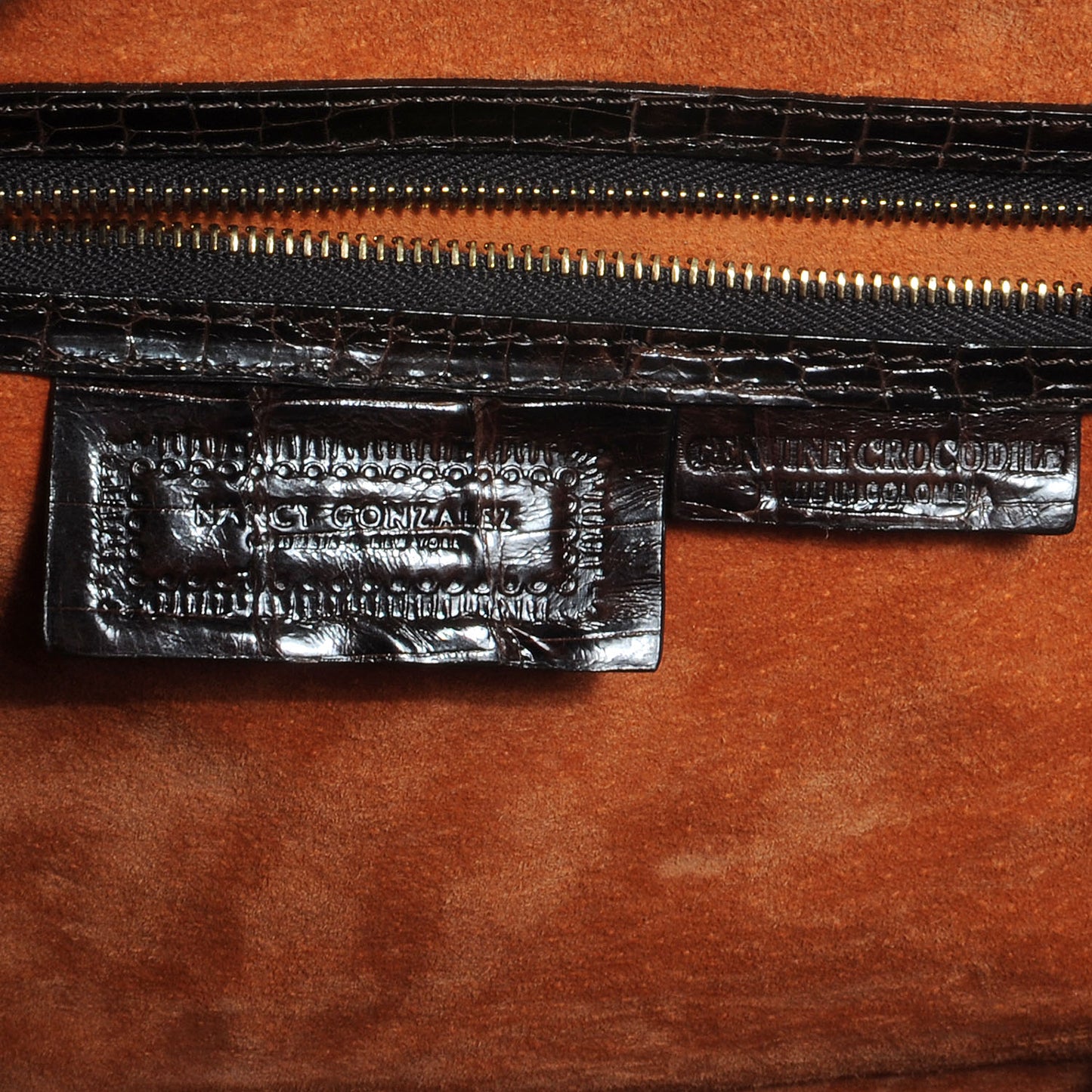 Crocodile Frame Bag Brown