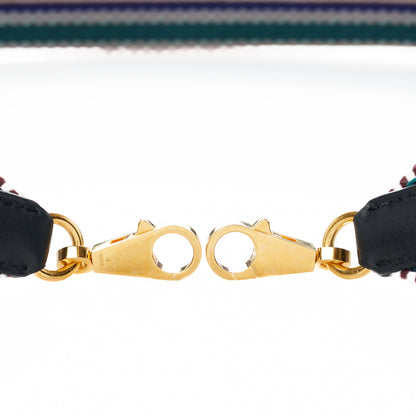 Hermes Toile Swift 50mm Sangle Cavale Shoulder Strap Malachite Bleu Electrique Black 4 of 4