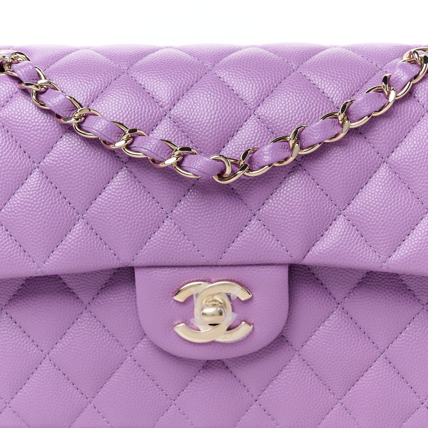 Chanel Caviar Quilted Small Double Flap Purple 9 of 12