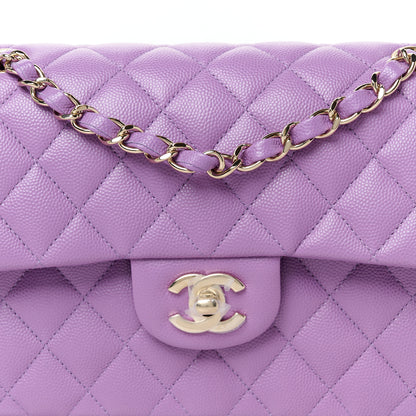 Chanel Caviar Quilted Small Double Flap Purple 9 of 12