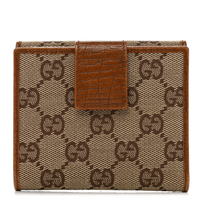 Gucci Monogram Bamboo Bar French Flap Wallet Beige 1 of 9