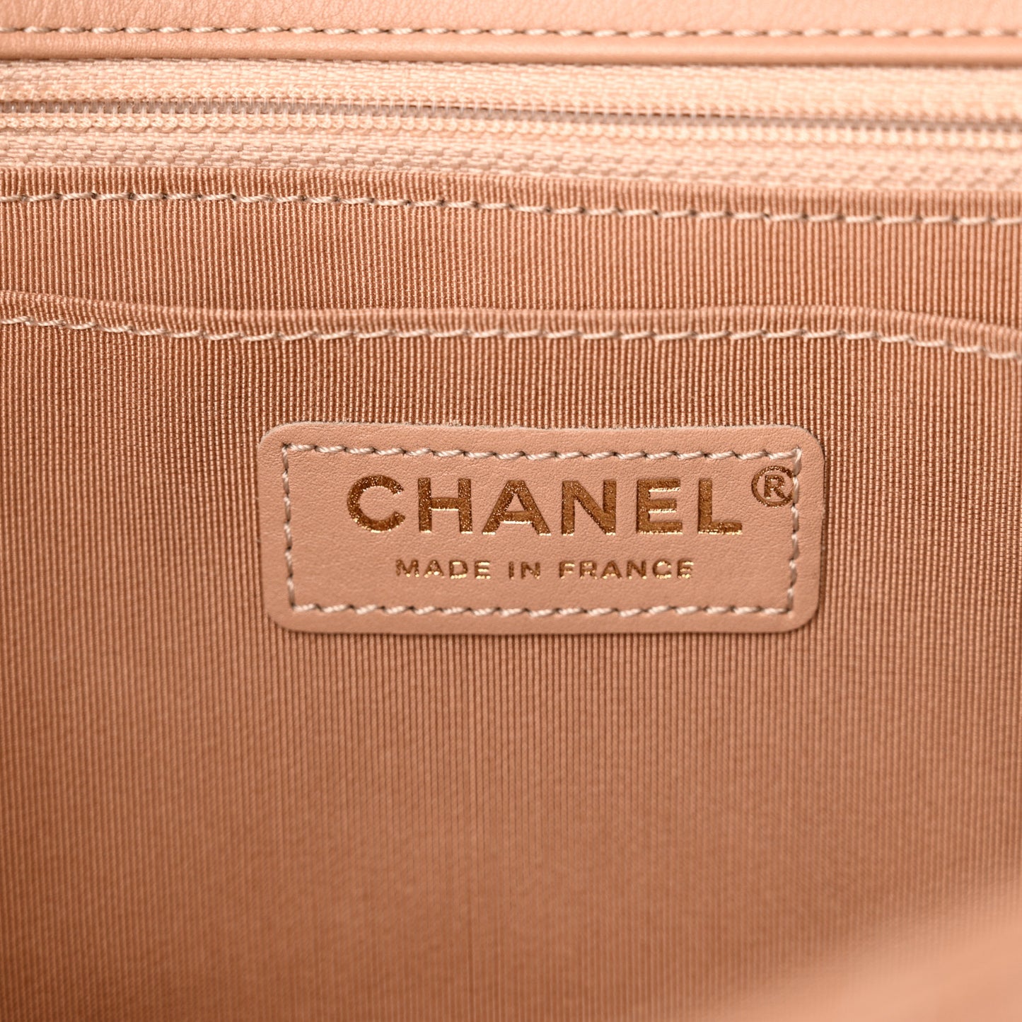 Calfskin Quilted Medium Daily Chevron Flap Beige