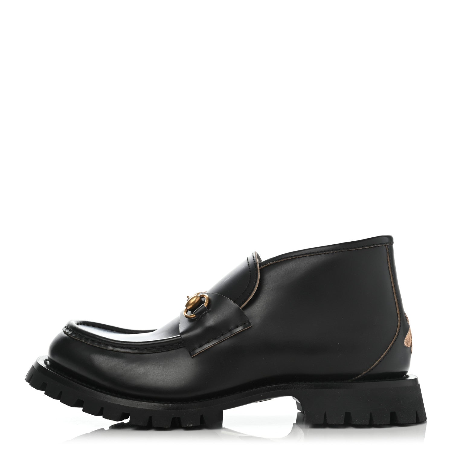 Gucci Cordovan Lux Mens Harald Horsebit Ankle Boots 9 Black 1 of 11