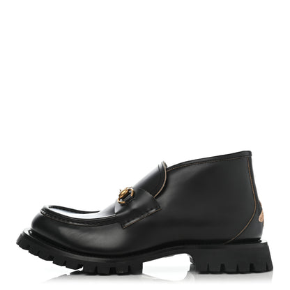 Gucci Cordovan Lux Mens Harald Horsebit Ankle Boots 9 Black 1 of 11
