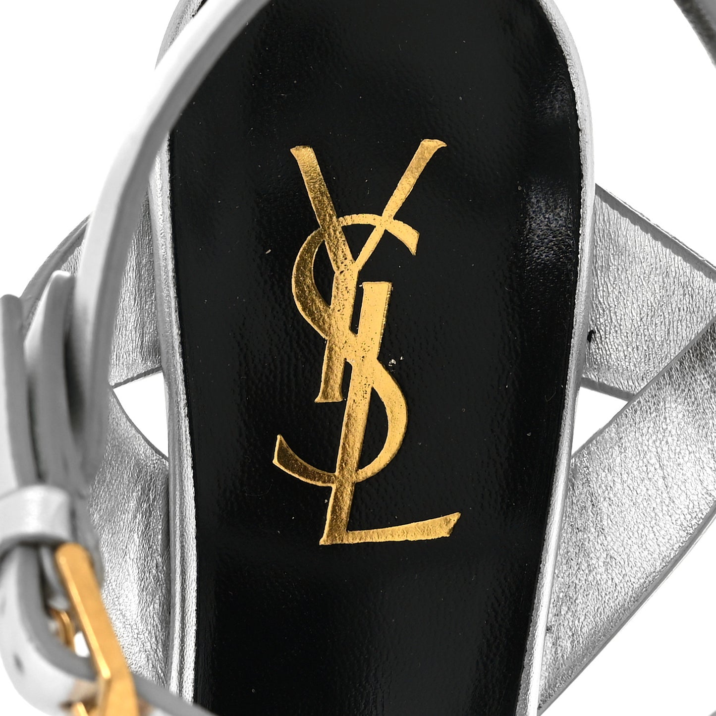 Metallic Nappa Tribute 75 Platform Sandals 37 Silver