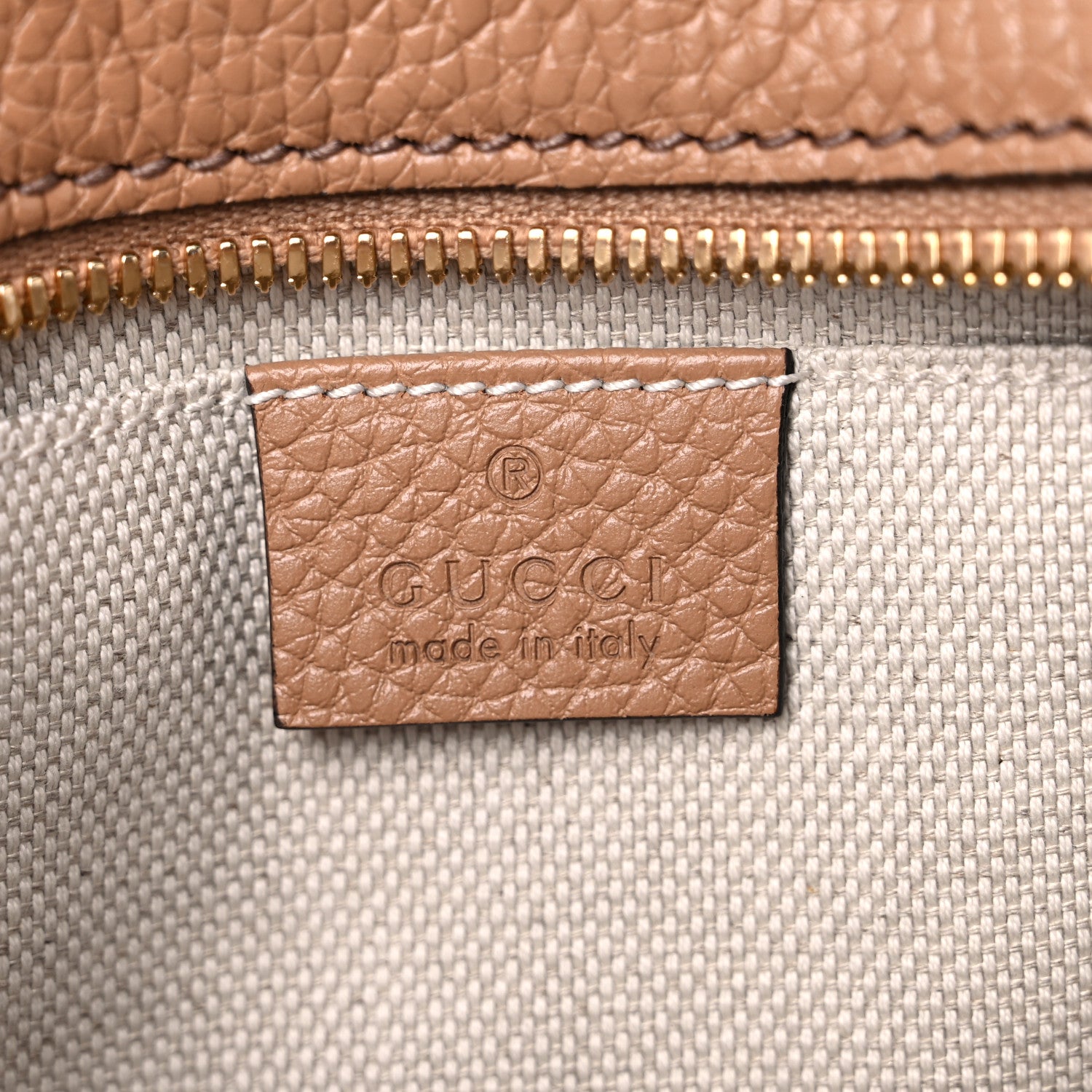 Gucci Pebbled Calfskin Small Soho Disco Bag Camelia 6 of 10