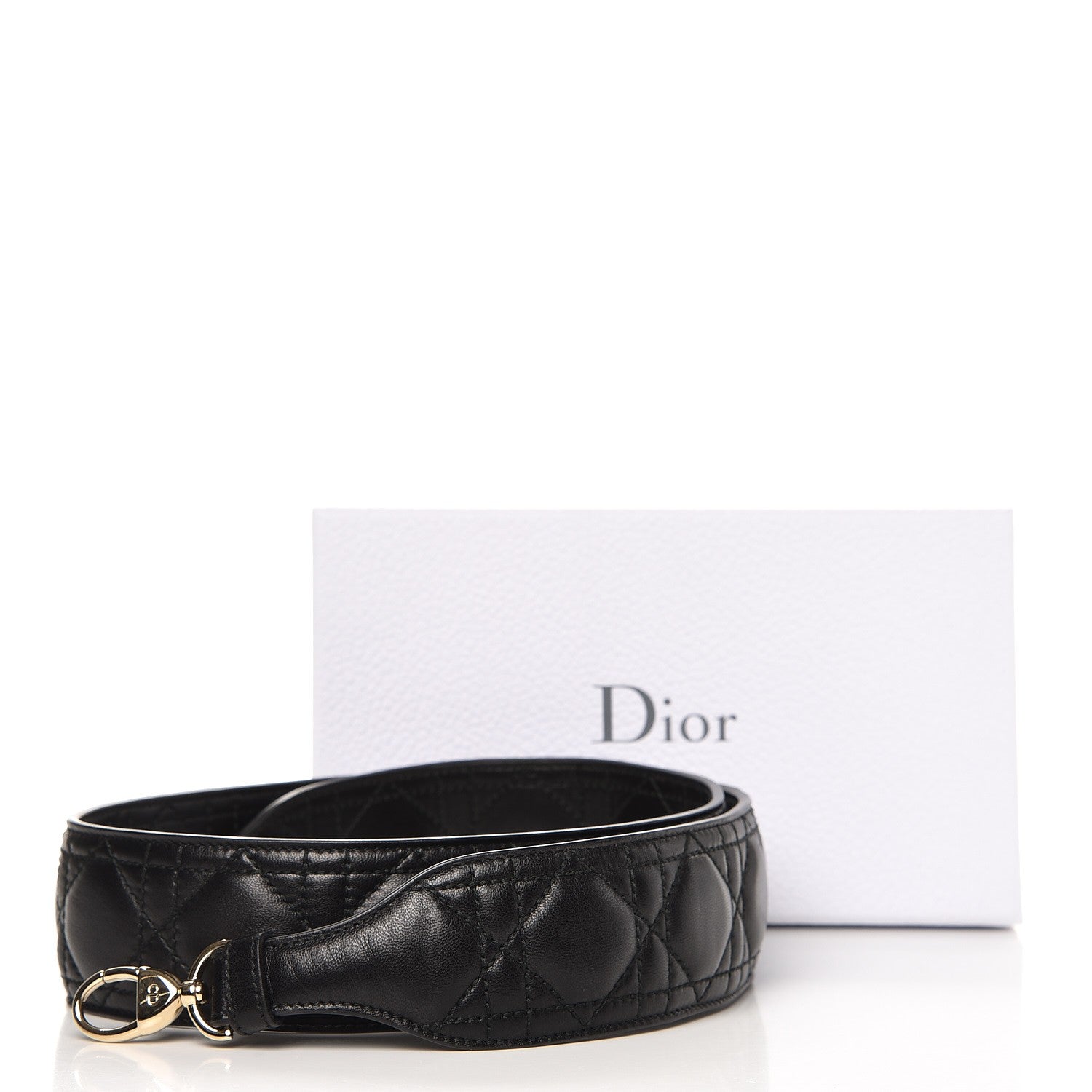 Christian Dior Lambskin Cannage Shoulder Strap Black 4 of 4