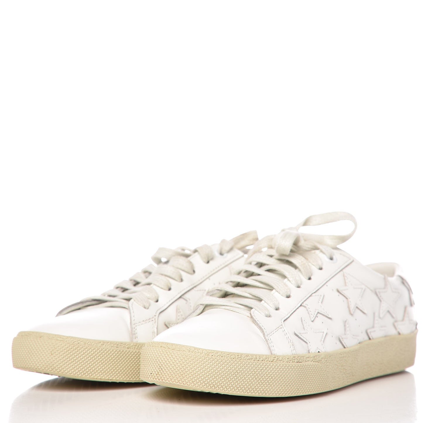 Nappa Star Court Sneakers 37.5 White