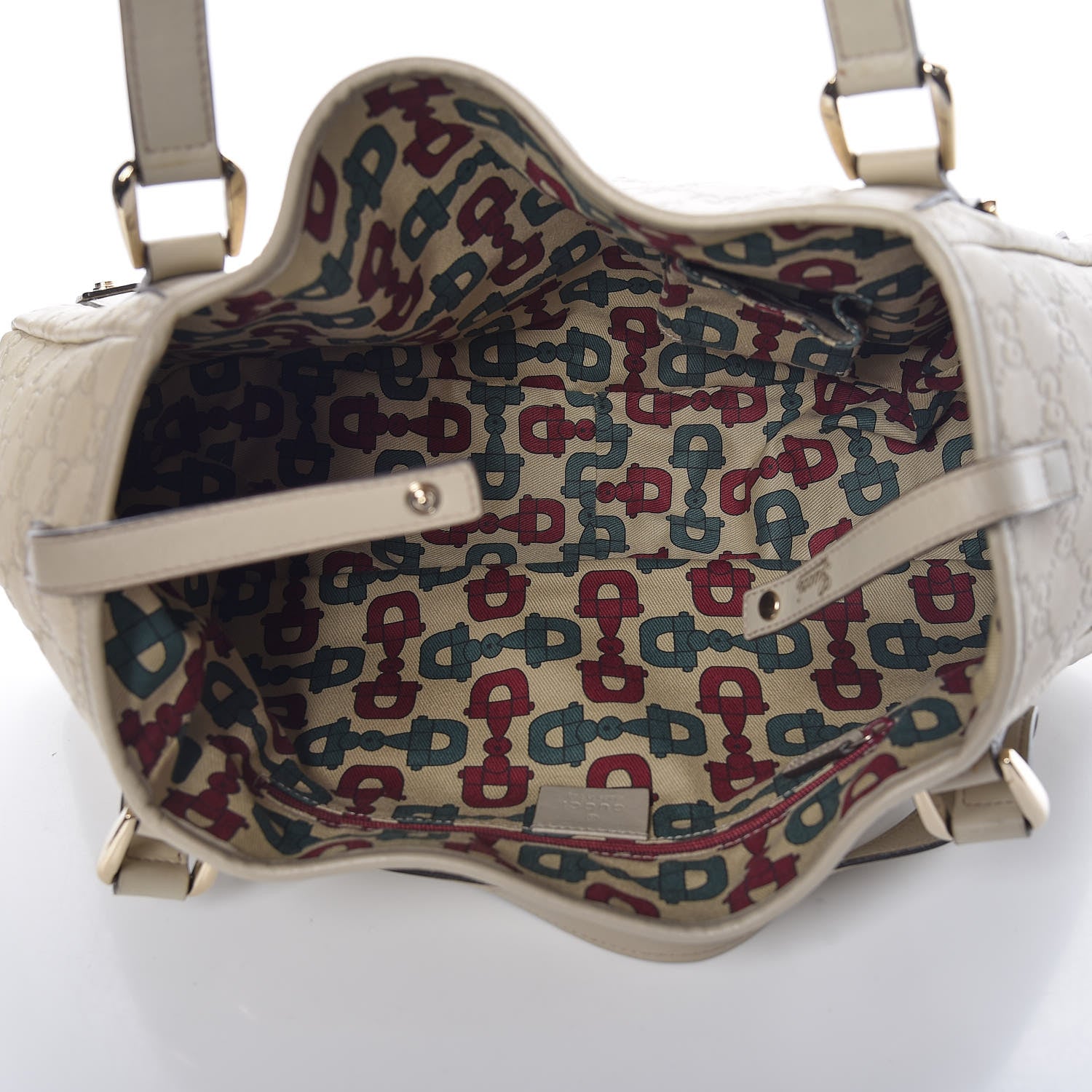 Gucci Guccissima Medium Abbey Shoulder Bag Off White 5 of 7