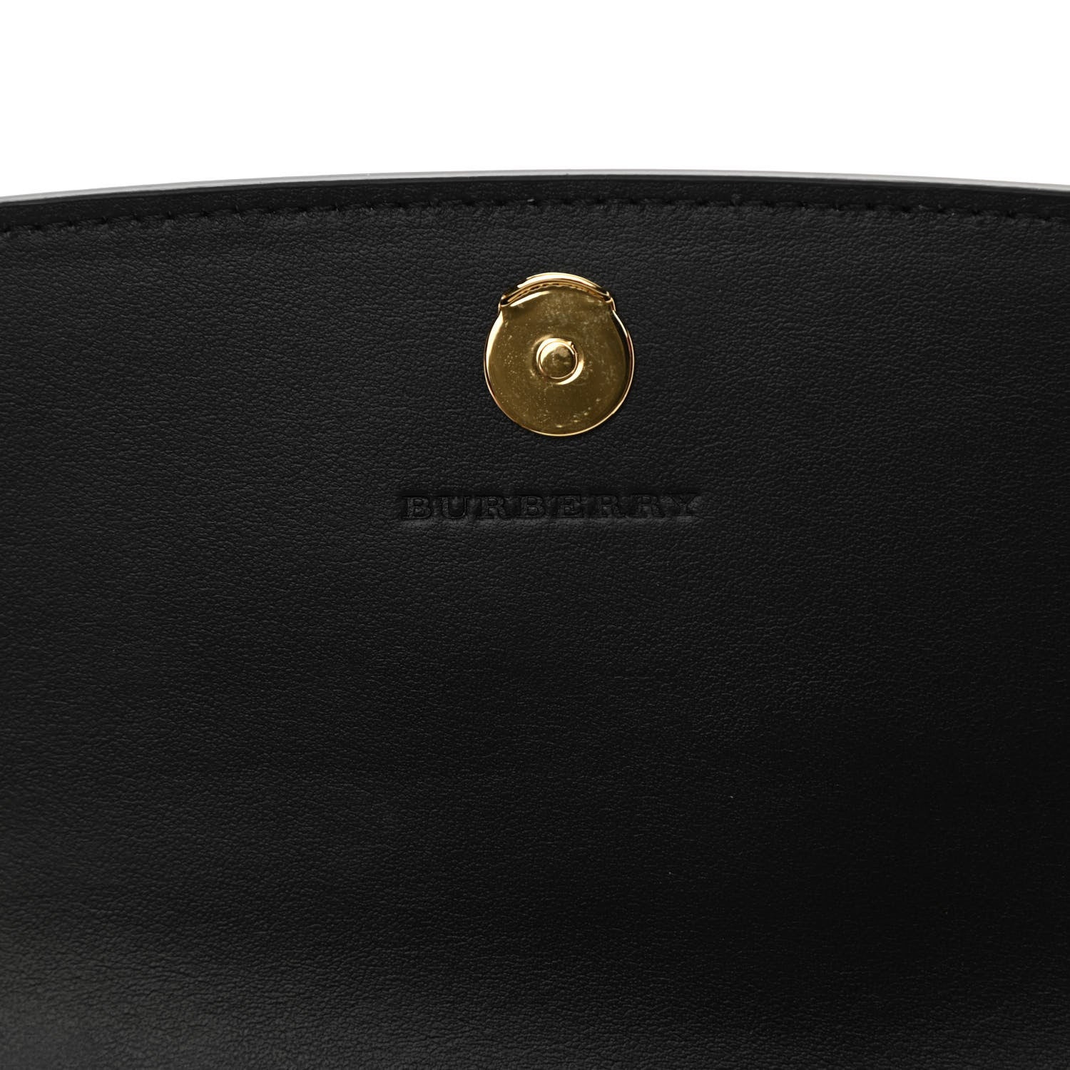 Burberry Grainy Calfskin House Check Henley Wallet On Chain Black 5 of 9